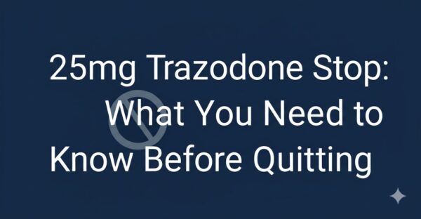 25mg Trazodone Stop: What You Need to Know Before Quitting