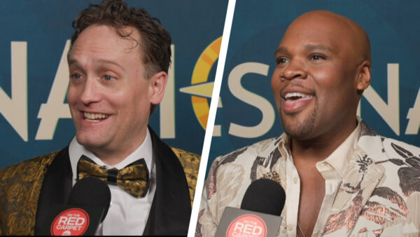 Broadway stars Michael James Scott and Daniel Gardner perform at Disney’s Destination D23