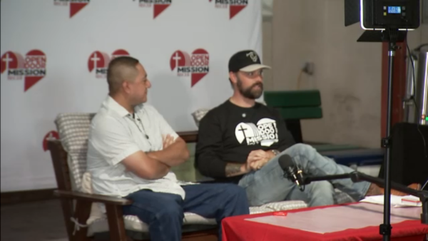 Houstonians join ‘Conversations on a Bench’ at Open Door Mission for honest talks about homelessness, addiction, and mental health