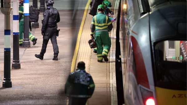 UK police say 10 people hospitalized after train stabbing attack, 9 with life-threatening injuries