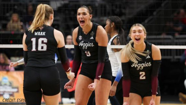 Texas A&M University wins first-ever volleyball championship after beating Kentucky Wildcats in NCAA Division I Championship game